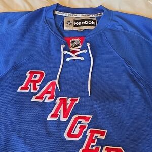 Reebok Blue and Red Rangers Jersey